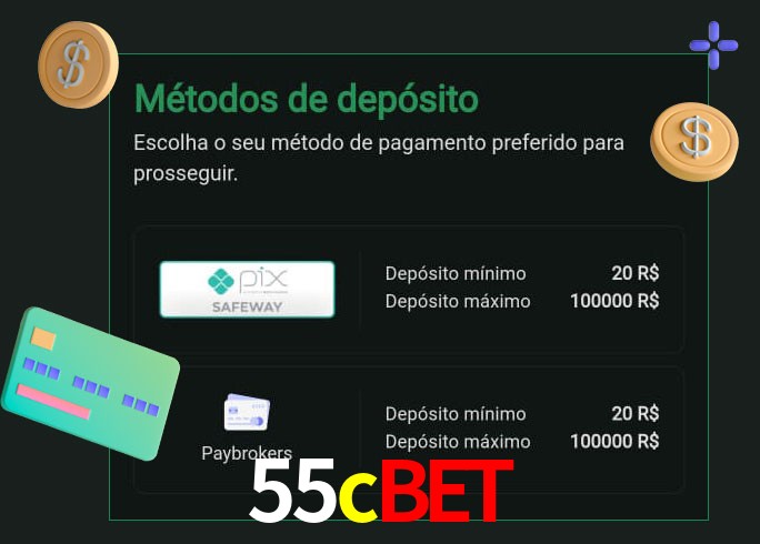 O cassino 55cbet oferece uma grande variedade de métodos de pagamento